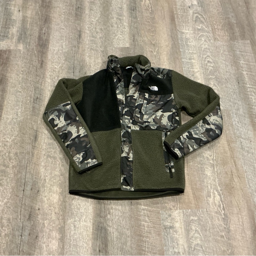 The North Face Olive and Black Fleece Jacket